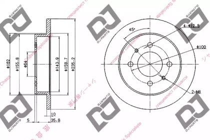 Тормозной диск DJ PARTS BD1751